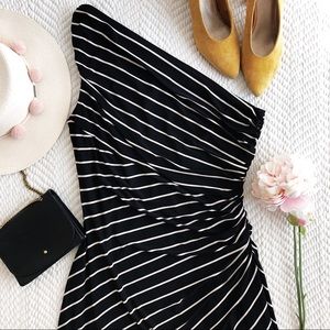 Ralph Lauren striped one shoulder dress